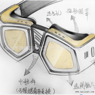 提供生物波眼罩外观设计、结构设计、产品创意设计、工业设计图3