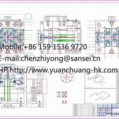 冷流道塑料零件注塑模具图5