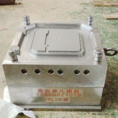 供应浙江台州模具厂8公斤翻盖方型桶模具塑料方桶模具图3