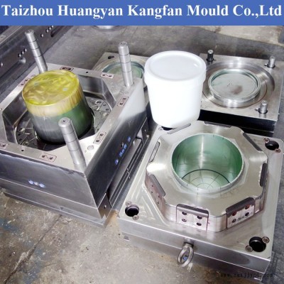 供应塑胶桶模具，18升20升25公斤油漆桶塑料模具制造图1
