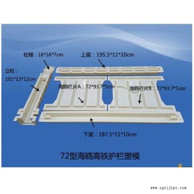 嘉兴 志华塑业 ** 供应 72型海鸥高铁护栏塑模 铁路护栏模具 海鸥型栏片模具 栏片模具图2