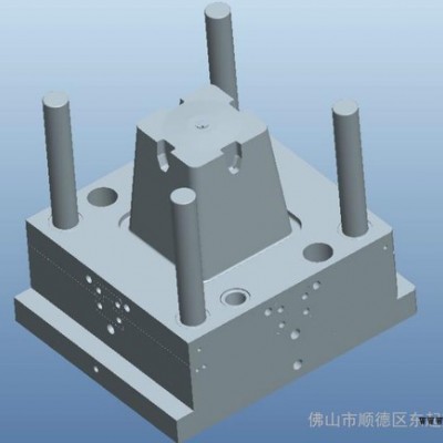 塑料花篮/花盆桶注塑模具，园林花桶模具，塑料弯接头注塑模具图3