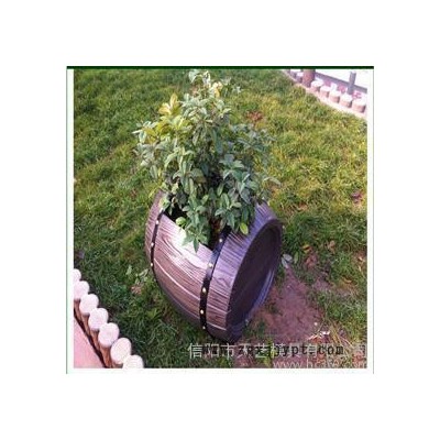 小号花桶塑料模具,直径485*450毫米仿木花桶模具图6
