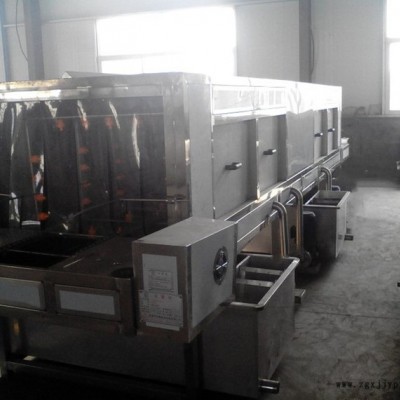 鼎鸿XKJ-2000型豆腐盘子清洗机 隧道式洗箱机 食品盒子清洗机 塑料模具清洗机 洗盒机报价 料桶图2