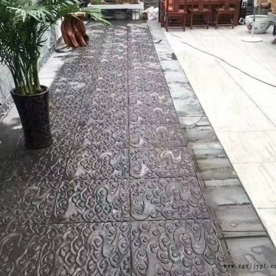 仿古建筑模具铜钱型仿古砖雕模具40*40*4 地砖模具墙砖塑料模具图4