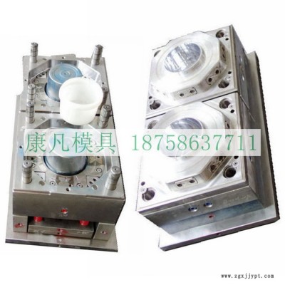 浙江台州黄岩塑料模具厂，热流道2腔塑胶桶模具 塑料包装桶模具图2
