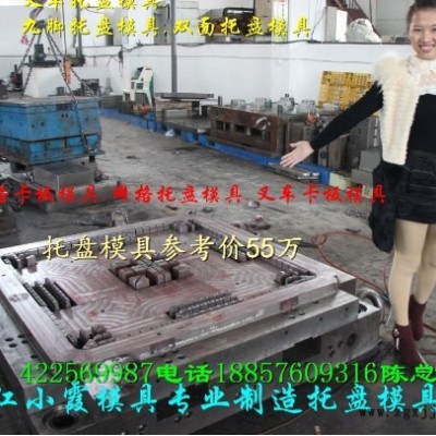 浙江塑胶模具厂塑料九脚托盘模具  一米二 网格托盘注塑模具专业生产图5