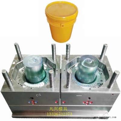 新款油漆桶模具 包装桶模具 涂料桶模具 塑胶桶模具 注塑模具 黄岩专业做桶模具厂图3