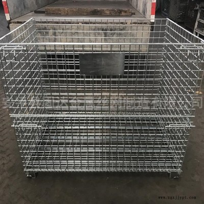 固达五金冲压周转箱，压铸模具周转，锻造机械配件周转箱，折叠仓储笼图2