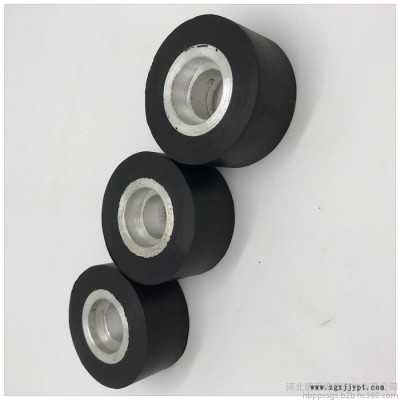 鹏派橡塑加工定制  工业用橡胶制品  橡胶包胶轮  橡胶包胶件图1