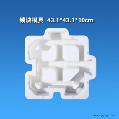 浙江衢州金华永康丽水市河道护坡砖模具 组合式锁块护坡模具 双孔工字型连锁块塑料模具图3