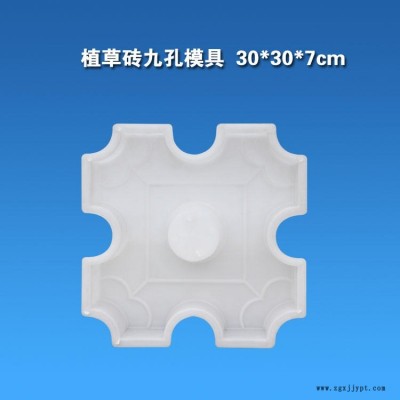 绿化带小区凹凸型植草井字砖模具 园林嵌草砖模具 停车场地面空心砖模具 水泥井字形草坪砖塑料模具图5