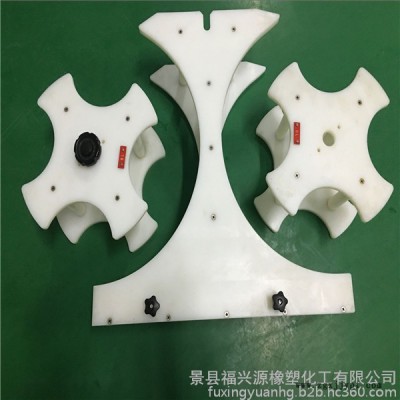 河北福兴源橡塑厂家加工定制灌装机贴标机设备配件 尼龙星轮护板 尼龙拨瓶轮 星轮护板组件 中心导板 进出瓶星轮生产厂家图1