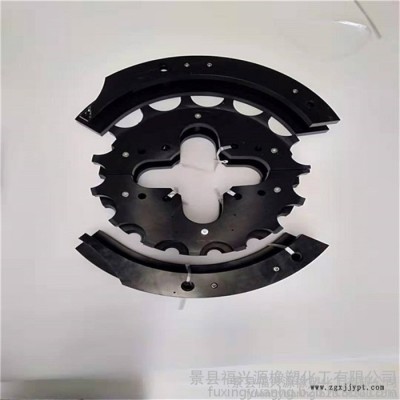 河北福兴源橡塑**定制灌装机贴标机设备配件 进出瓶星轮  尼龙星轮护板 尼龙星轮 尼龙拨瓶轮 中心导板 压盖星轮厂家图8