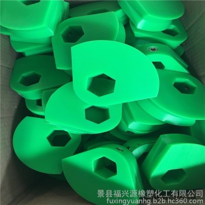 河北福兴源橡塑**定做    洗瓶机设备配件尼龙滑轨 分瓶导轨 洗瓶垫板 隔板 导槽 接瓶旨 扇形块图2