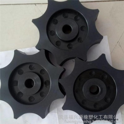河北福兴源橡塑**定制灌装机输送设备配件 尼龙星轮护板 进出瓶星轮 尼龙拨瓶轮 星轮护板组件 导板组件 中心导板图2