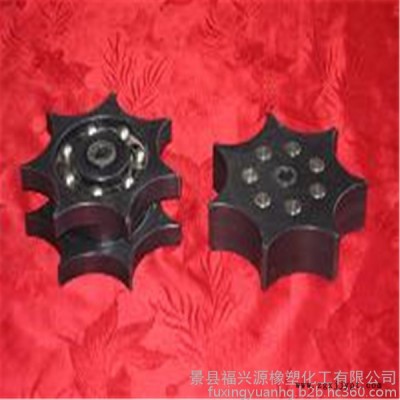 河北福兴源橡塑**定制灌装机输送设备配件 尼龙星轮护板 进出瓶星轮 尼龙拨瓶轮 星轮护板组件 导板组件 中心导板图5