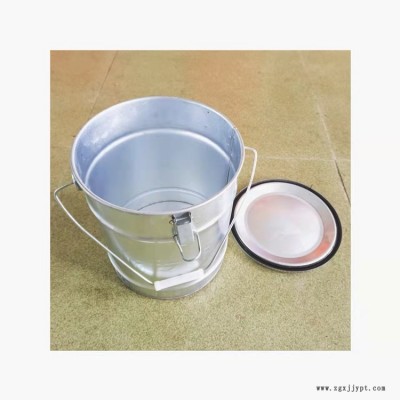 品合泰 水泥留样桶 金属取样桶20*25cm加厚带密封圈镀锌白铁皮桶容量8公斤图2