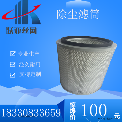 定制除尘滤筒厂家 跃亚082工业除尘滤筒 圆形带密封圈除尘滤芯图4
