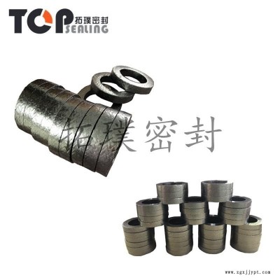 石墨盘根环  耐高温耐高压耐磨盘根圈柔性石墨 芳纶密封圈 碳素四氟石墨填料环 5000 拓璞密封