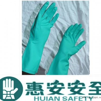 绿色丁晴手套工厂 丁晴橡胶手套生产厂家图2