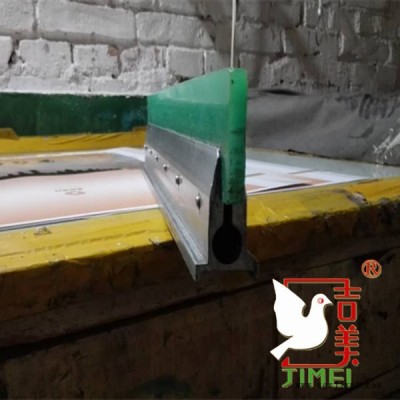 石家庄吉美丝印刮胶 国产V型 刮胶 尖口刮胶丝网印刷胶刮 丝印机专用胶条4000*50*9白色图3
