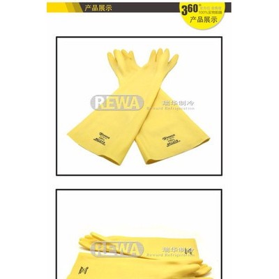 三蝶H60-L  橡胶手套 冷库必须 耐强酸70%，耐强碱55%  氨用防护用品图3