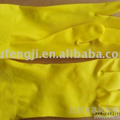供应外贸家用45克乳胶手套洗衣服手套 家务清洁手套 家用橡胶手套  加绒乳胶手套图2