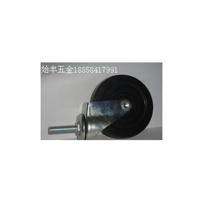4寸橡胶丝杆万向轮工业轮平板车轮手推车轮图3