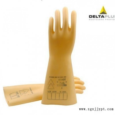 DELTA/代尔塔207001橡胶绝缘手套 工作劳保 电力电工行业 工业级高强度图4