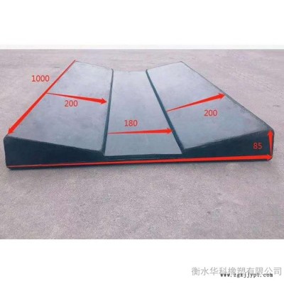 源头厂家供应1500*600*85钢卷固定橡胶鞍座橡胶垫橡胶底座平款格子款现货图2