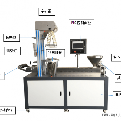 卓胜 ZS-430-25 实验型色母粒用吹摸机 PVC小型吹膜机厂家 塑料缠绕膜吹塑机 PA66挤出吹膜机图2