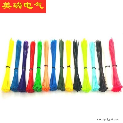 彩色系PA66扎带生产 4.6*300 红色现货供应图2