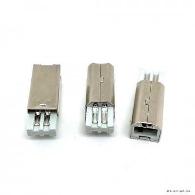 USB A母 4P 全贴板SMT直边1.0/1.2 贴板LCP鱼叉脚图2