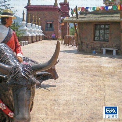 商业街步行街印花地坪脱模剂，模具免费借用图4