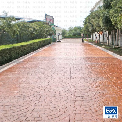 市政人行道压花路面脱模剂，模具免费借用图2