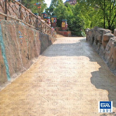 市政人行道压花路面脱模剂，模具免费借用图4