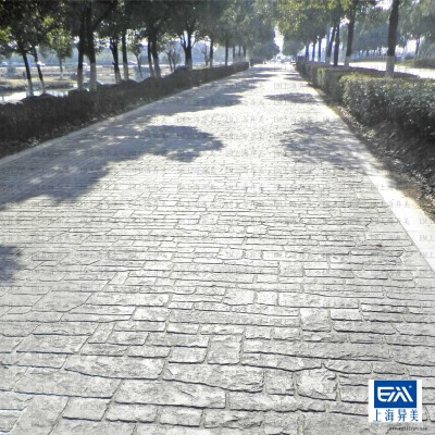 彩色压纹路面脱模剂，模具免费借用图5