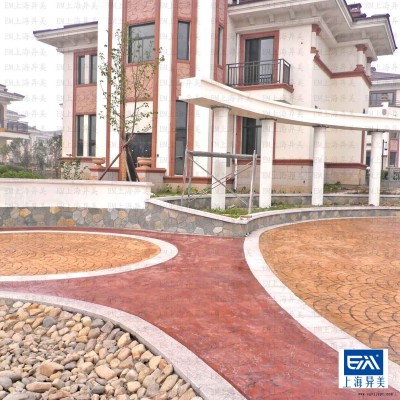 仿石压纹地面脱模剂，模具免费借用图3