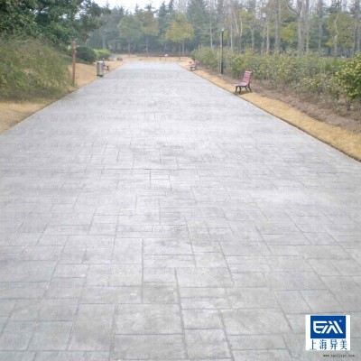 商业街步行街压花地面脱模剂，模具免费借用图4