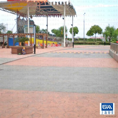 商业街步行街压花地面脱模剂，模具免费借用图3