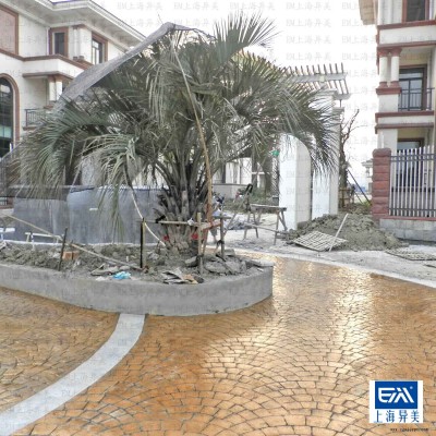 学校厂区压纹路面脱模剂，模具免费借用图3