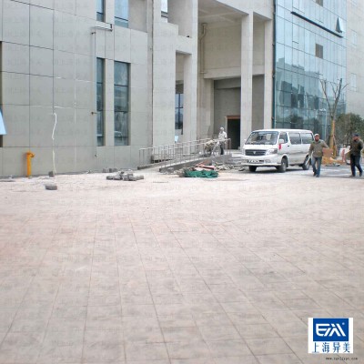 小区度假村压纹地坪脱模剂，模具免费借用图3