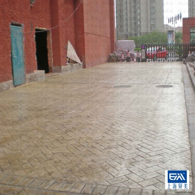 仿石压纹路面脱模剂，模具免费借用图5