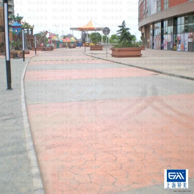 农家乐酒店压花地面脱模剂，模具免费借用图3