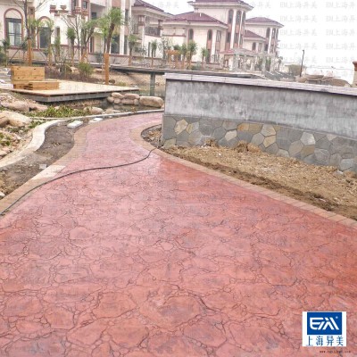 仿石印花路面脱模剂，模具免费借用图5