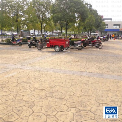 市政人行道艺术地坪脱模剂，模具免费借用图4