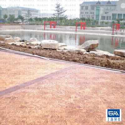 小区度假村艺术地面脱模剂，模具免费借用图5