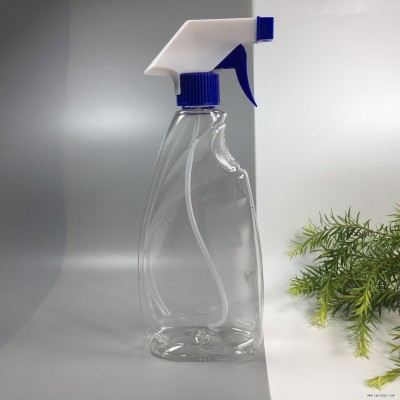 广州晨诺500ml透明PET喷瓶清洁剂喷雾瓶消毒水玻璃水喷壶汽车清洁防雾剂