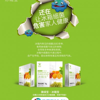 澳绿宝(TREASURE)  冰箱除味剂杀菌消毒家用新冰箱去味神器保鲜去异味除臭冰箱宝1克/片，10片装小盒,2个小精灵图2